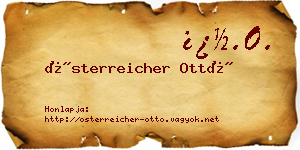 Österreicher Ottó névjegykártya